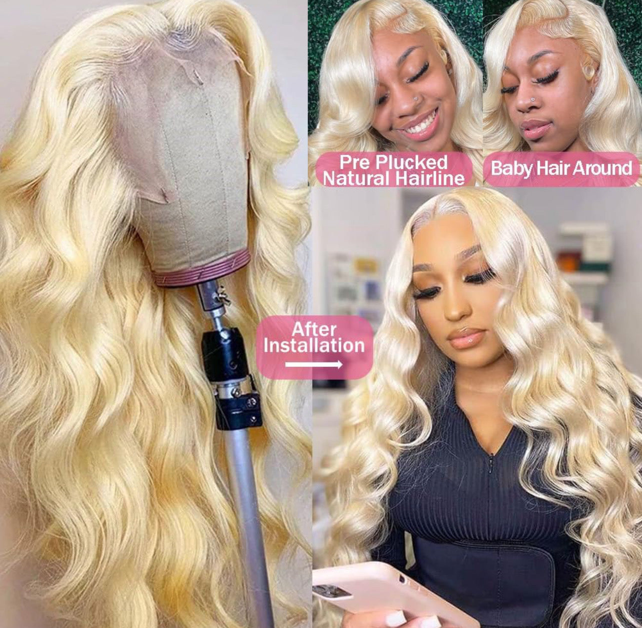 13x4 613 Transparent Body Wave Frontal Wig