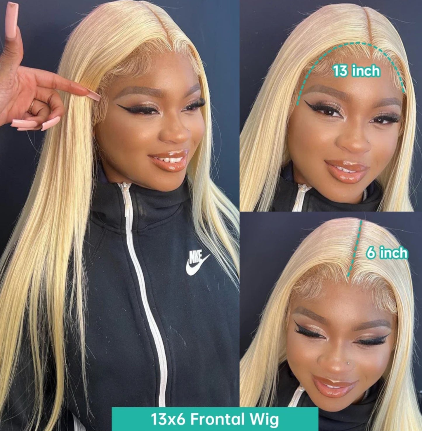 13x6 613 Transparent Straight Frontal Wig