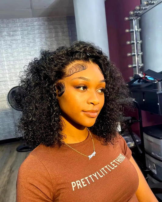 HD Deep Wave Bob Frontal Wigs