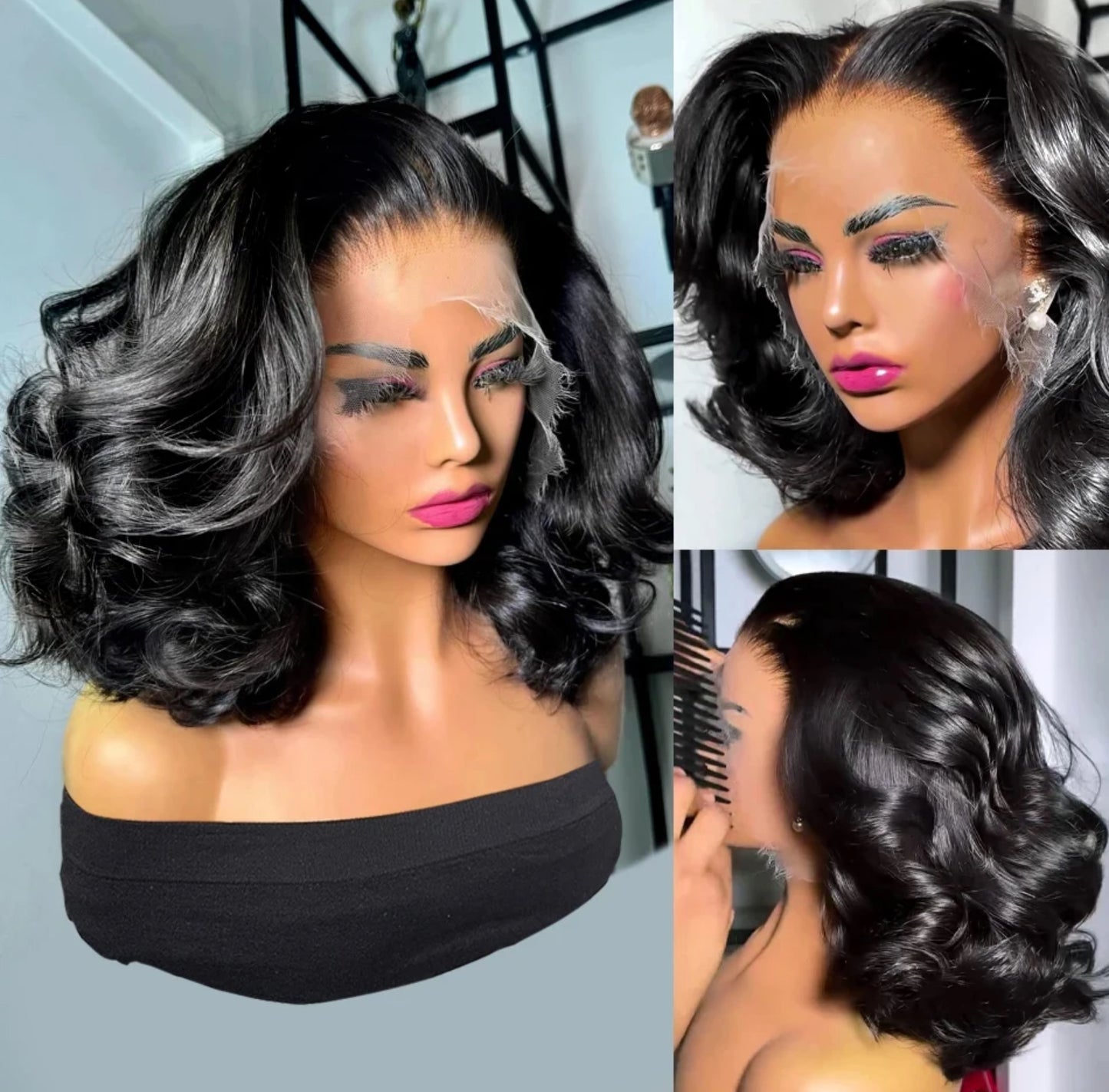 HD Body Wave Bob Frontal Wigs