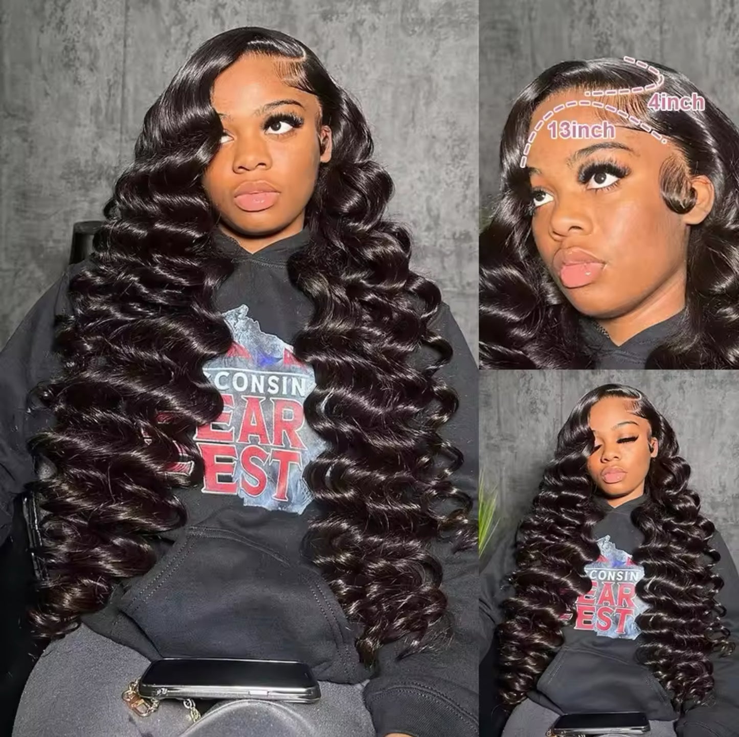 13x4 Transparent Loose Wave Wig